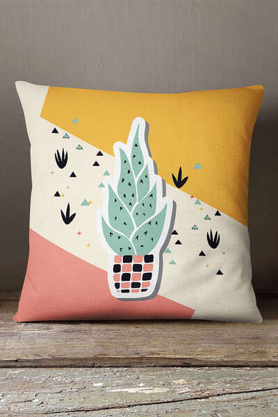 INSENSE HOME Somot Babyface narandžasto-roza ukrasni kaktus Sa deznom Štampan...