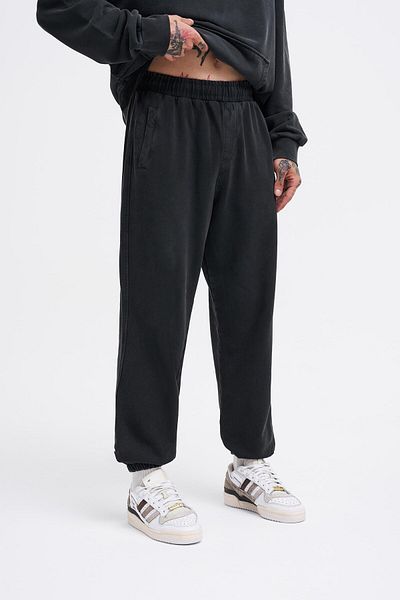 Machinist Ανδρικό πλενόμενο Basic Jogger Black Sweatpants