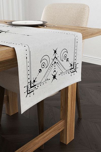Cango Home Γκρι Μαύρο Ethnic Bohemian μοτίβο ψηφιακής εκτύπωσης Runner Cgh940-rn