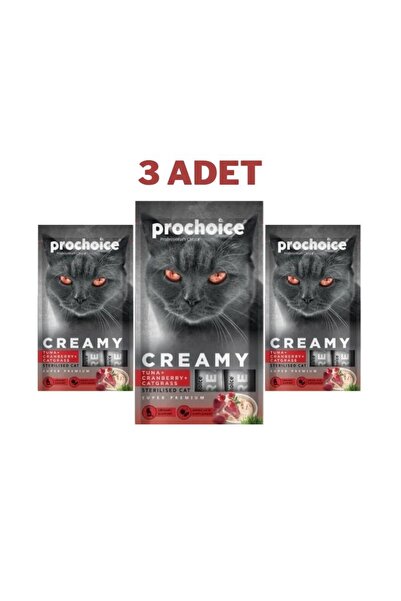 ProChoice Creamy Ton Balığı & Kızılcık ve Kedi Otlu Krema Kedi Ödülü 4x15 Gr ...
