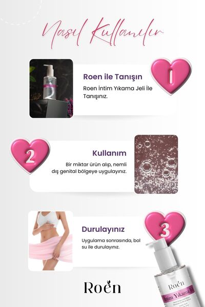 Roen Genital Bölge Yıkama Jeli, Akıntı, Kaşıntı, Mantar, Koku Giderici Intim Yıkama Jeli Ph 3.8 (200MLX2)