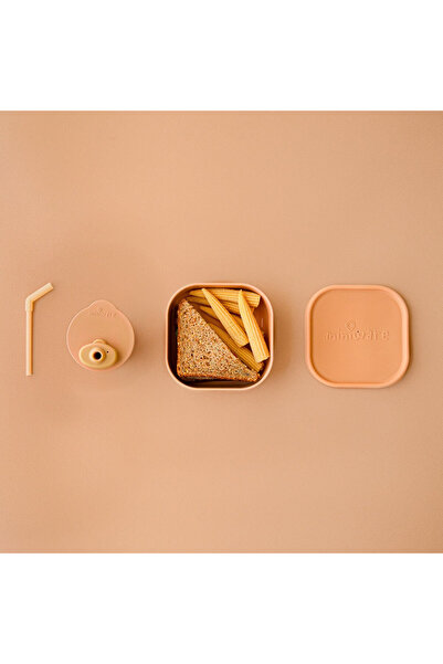 Miniware Set diversificare Miniware Sip&Snack, 100% din materiale naturale biodegradabile, 3 piese