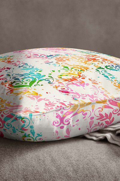 INSENSE HOME Husă de pernă catifea Babyface cu modele etnice multicolore - Cgh117