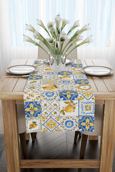 Cango Home Dekoatif Digital Printed Runner Cgh506-rn