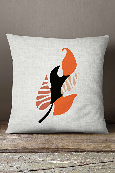 INSENSE HOME Кадиффе Babyface Помаранчево-чорна декоративна сучасна подушка з...