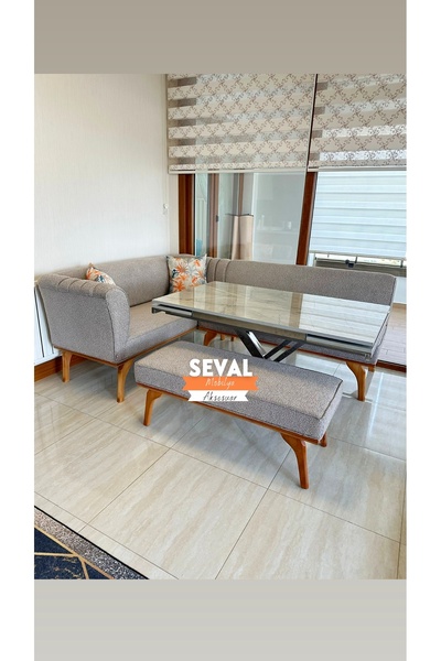 SEVAL AKSESUAR Şönil Relax Köşe Takımı