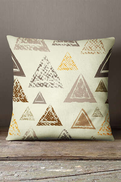 INSENSE HOME Кадифе Babyface Жовтий Коричневий Геометричний Візерунок Подушка...