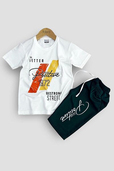 TRİLİYA Stylish and Comfortable T-Shirt and Capri Set for Children Age 1-9 - Timeless Style