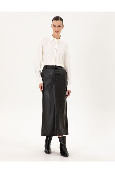 Pierre Cardin Black A-Line Woven Skirt 50292628 -Vr046