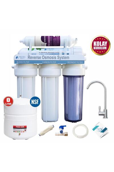 Piksel Aqua 5 Aşamalı Pompalı HID Membranlı Açık Kasa Su Arıtma Cihazı