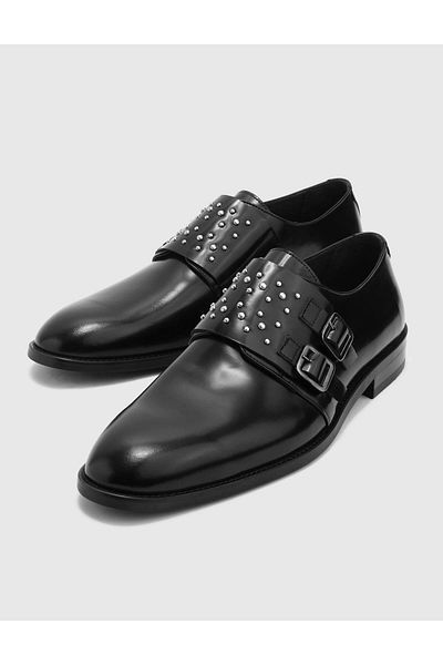 İLVİ Nota Genuine Leather Men's Black Loafer Shoes