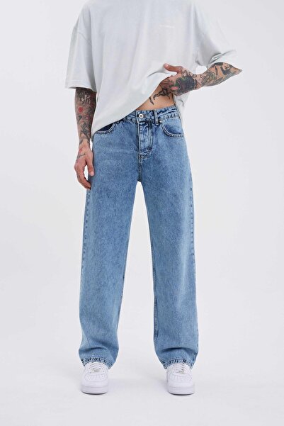 Machinist Чоловічі розслаблені баггі-джинси синього кольору