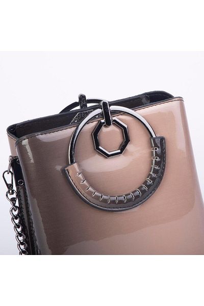 Nas Bag Geantă de damă, gri, elegantă, fumurie, cu lanț elegant