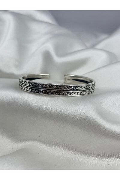 Yıldız Accessory Adjustable Steel Bracelet with Ancient Belt Detail