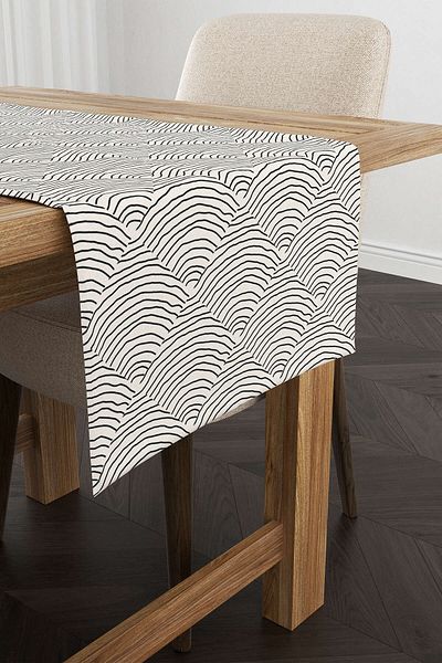 Cango Home Κρεμ μαύρο Bohemian Scandinavian μοτίβο ψηφιακής εκτύπωσης Runner Cgh1227-rn