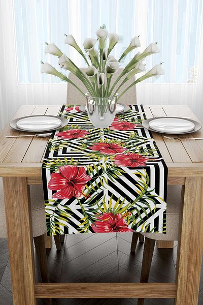 Cango Home Dekoatif Digital Printed Runner Otyk467-rn