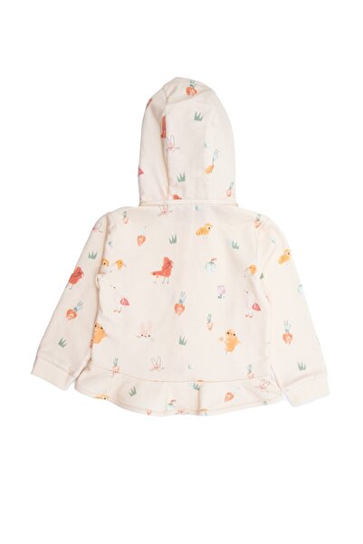 Ozmoz By Mukadder Özden Organic Hooded Brick Color Winter Little Girl's Suit