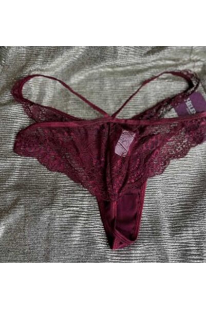 PATRON Saten Detaylı Dantelli Lastikli Tanga