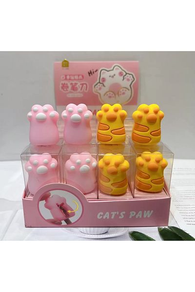 Meyra Accessories 1 Piece Cute Paw Figured Sharpener - Cat Gift Sharpener Shaving