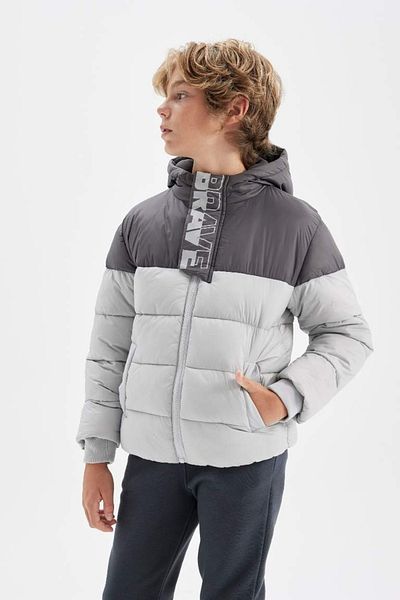 DeFacto Яке за момче - C5509a8/gr253 Lt.Grey