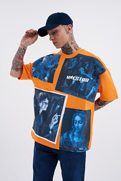 Machinist Ανδρικό πορτοκαλί μπλουζάκι Macstar Vintage Oversize