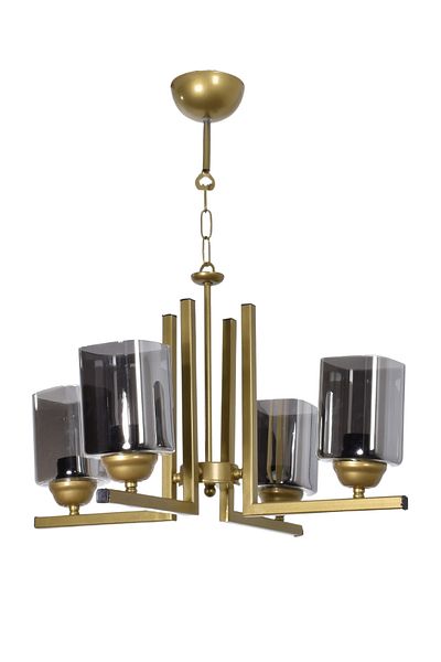 Modavize Destina Modern Design Bedroom Living Room Living Room Kitchen Antique Color Smoked Glass 4-Piece Chandelier