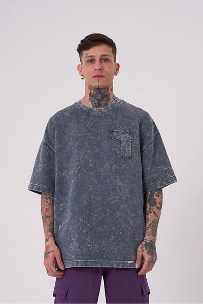 Machinist Ανδρικό μπλουζάκι Be Bold Be You Must Washed Oversize Ghost Spotted T-shirt
