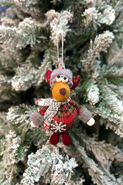 Huzur Party Store Elan de Crăciun - Ornament pentru brad de 17 cm, în carouri...