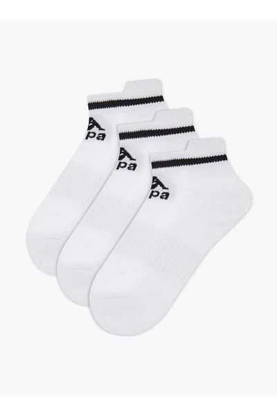 Kappa Logo Print Ankle Length Socks - Set of 3