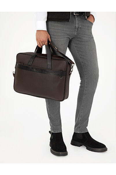 Pierre Cardin Men's Brown Briefcase 50301238-Vr029
