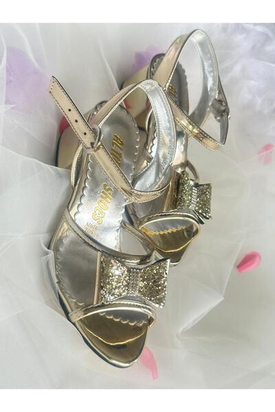 Gala Önü Simli Fiyonklu Topuklu Çocuk Ayk