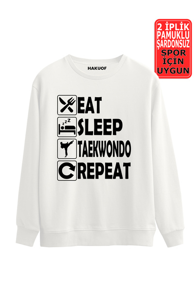 hakuof Суитшърт с мотиви от таекуондо - 2-нишко печат