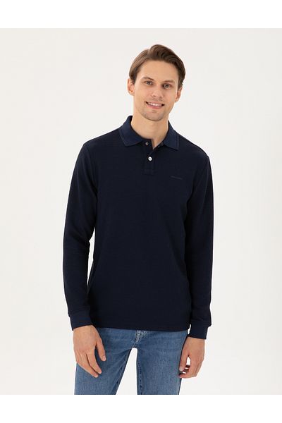Pierre Cardin Тъмносин суитшърт с нормална кройка 50293236-VR033