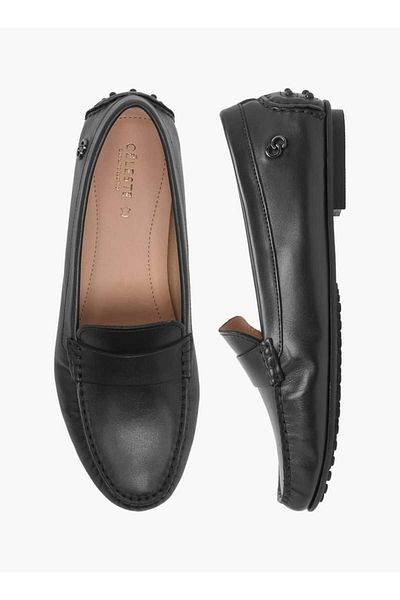 Celeste Women's Logo Accent Leather Slip-On Loafers