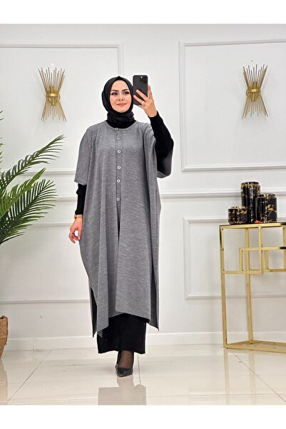 VALENS BOUTİQUE Short Sleeve Knitwear Hijab Poncho Meyra