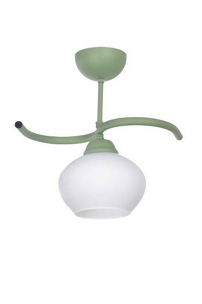 Modavize Fuji Modern Design Doorway Hall Kitchen Children's Living Room Green Color White Glass Single Chandelier