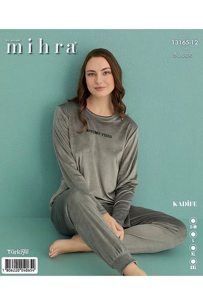 Mihra Mi̇hra Women's Wel Soft Velvet Pajama Set