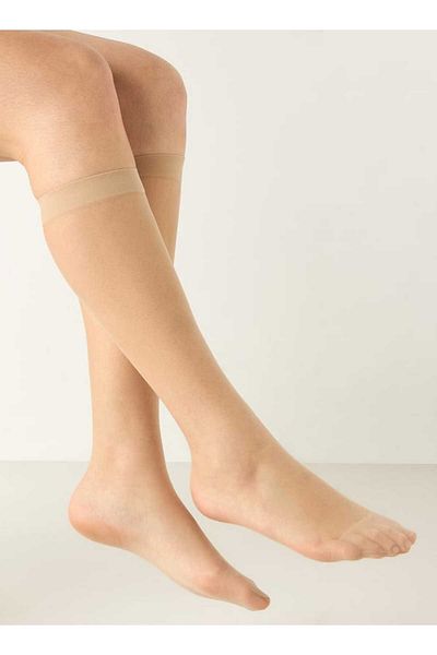 Celeste Solid Crew Length Socks with Elasticated Hem