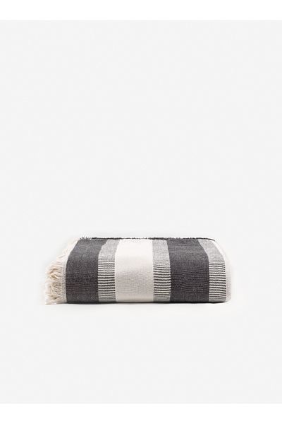 Barine Rigel Cotton Bedspread Ecru / Black 230X230