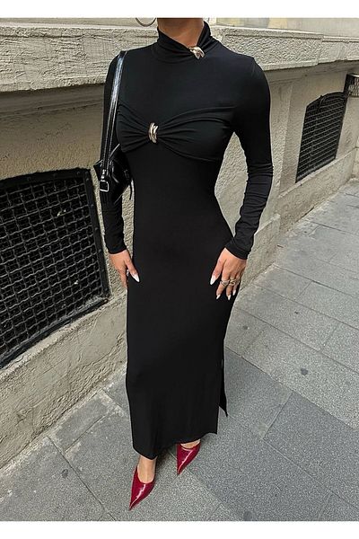 MY DEPO Rochie maxi cu decolteu cu cataramă pentru piept