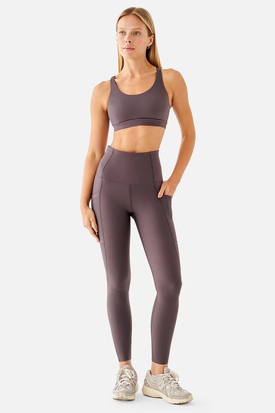 Superstacy Stella High Waist Pocket Recovery Light Purple Sports Leggings