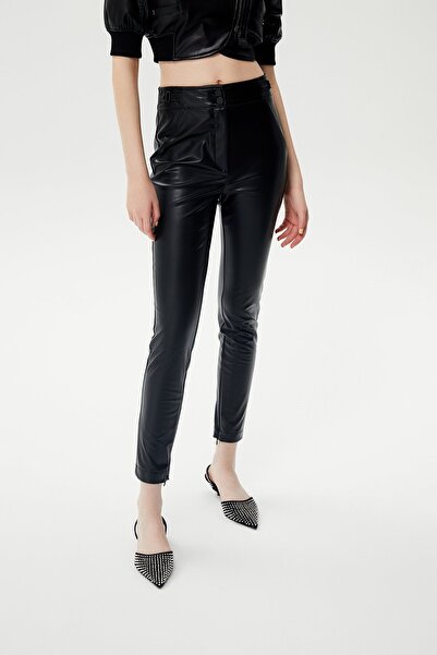 Rue Studio High Waist Black Faux Leather Leggings