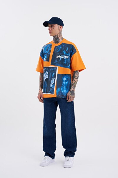 Machinist Ανδρικό πορτοκαλί μπλουζάκι Macstar Vintage Oversize