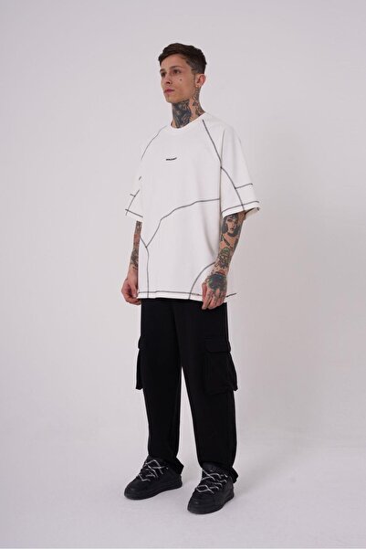 Machinist Чоловічі шорти з деталями страді з великим швом екрю