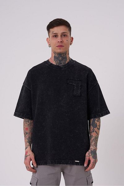 Machinist Ανδρικό μπλουζάκι Be Bold Be You Must Washed Oversize Asphalt T-shirt