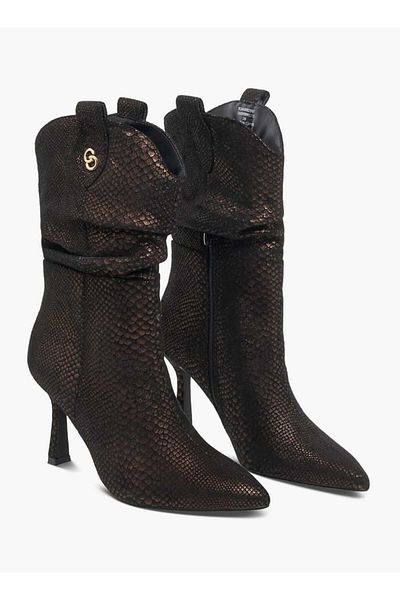 Celeste Women's Textured High Shaft Boots with Zip Closure
