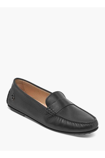 Celeste Women's Logo Accent Leather Slip-On Loafers