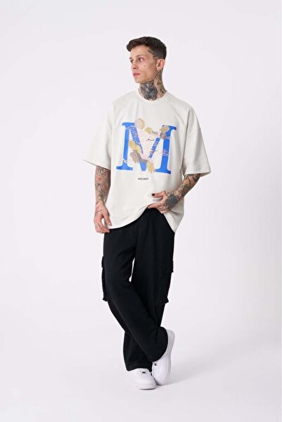 Machinist Ανδρικό μπλουζάκι Crane Bird με στάμπα σε γκρι χρώμα