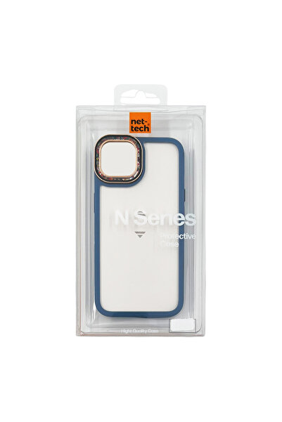 Nettech iPhone 11 Compatible Nt-N027 Luxury Back Protection Case with Camera Part Protruding - Blue