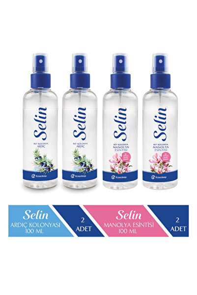 Selin Parfümlü Kolonya Ardıç 200 ml (100*2) & Parfümlü Kolonya Manolya 200 ml (100*2)